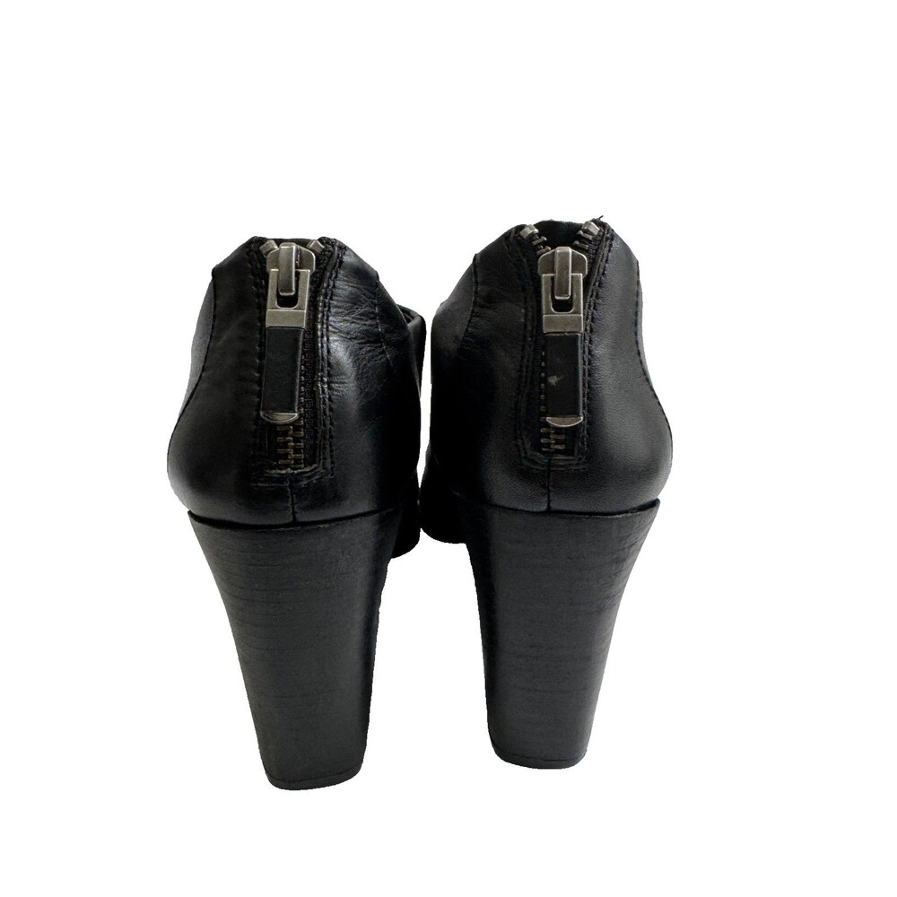 Eileen Fisher Women Leather Ankle Boots Size 9 Black Zip Dress Work Shoes - Picture 7 of 16
